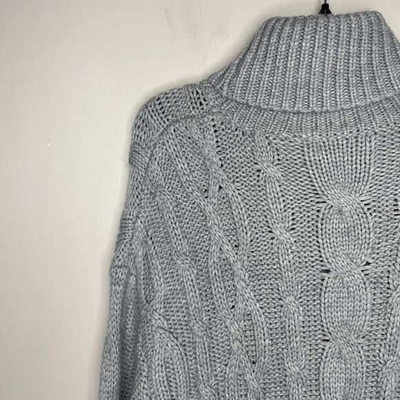 MARINA MOSCONE Sweater Women Medium Gray Oversized Turtleneck Pullover - Picture 10 of 14